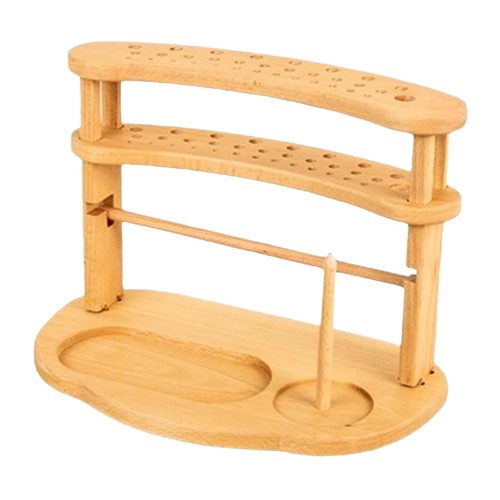 Lot - RARE TURNED WOODEN PINCUSHION/NEEDLE HOLDER Together With A Turned Walnut Sewing Cushion