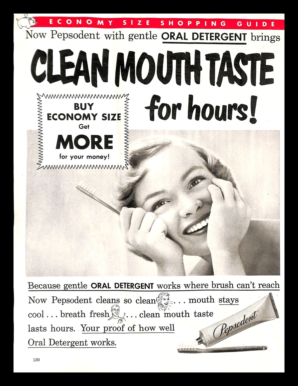 Pepsodent ad from 1952