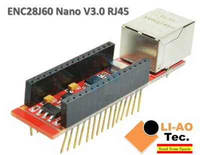 ENC28J60 Ethernet Shield HR911105A Shield for Nano V3.0 RJ45 Webserver Module