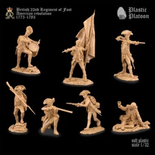 Plastic Platoon British 22nd Regiment Of Foot American Revolution 1775-1783