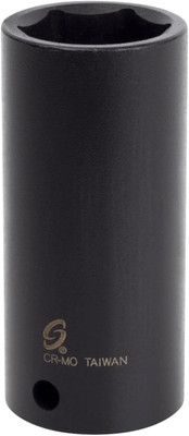 SUNEX TOOLS 224XD, 1/2 Inch Drive, 3/4 Inch Extra Long Deep, Impact Socket, Cr-M
