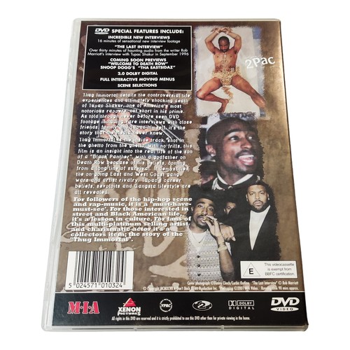 Thug Immortal: The Tupac Shakur Story DVD - Documentary - Home Footage and More - Picture 2 of 4