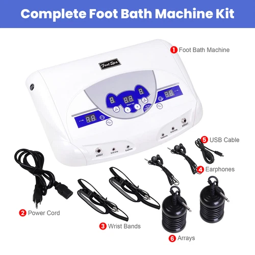 Detox Fußbad Maschine Dual Ionic Cell Relax Spa Massagegerät LCD MP3 Musik Player - Bild 5 von 11