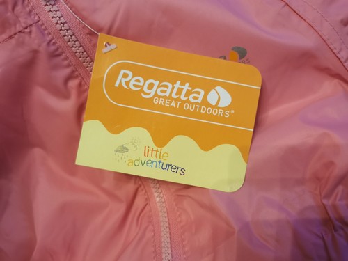 Girls Regatta Pink Fleece Hooded Rain Suit Puddle Jumper Age 6 - 12 Months BNWT - Picture 3 of 5