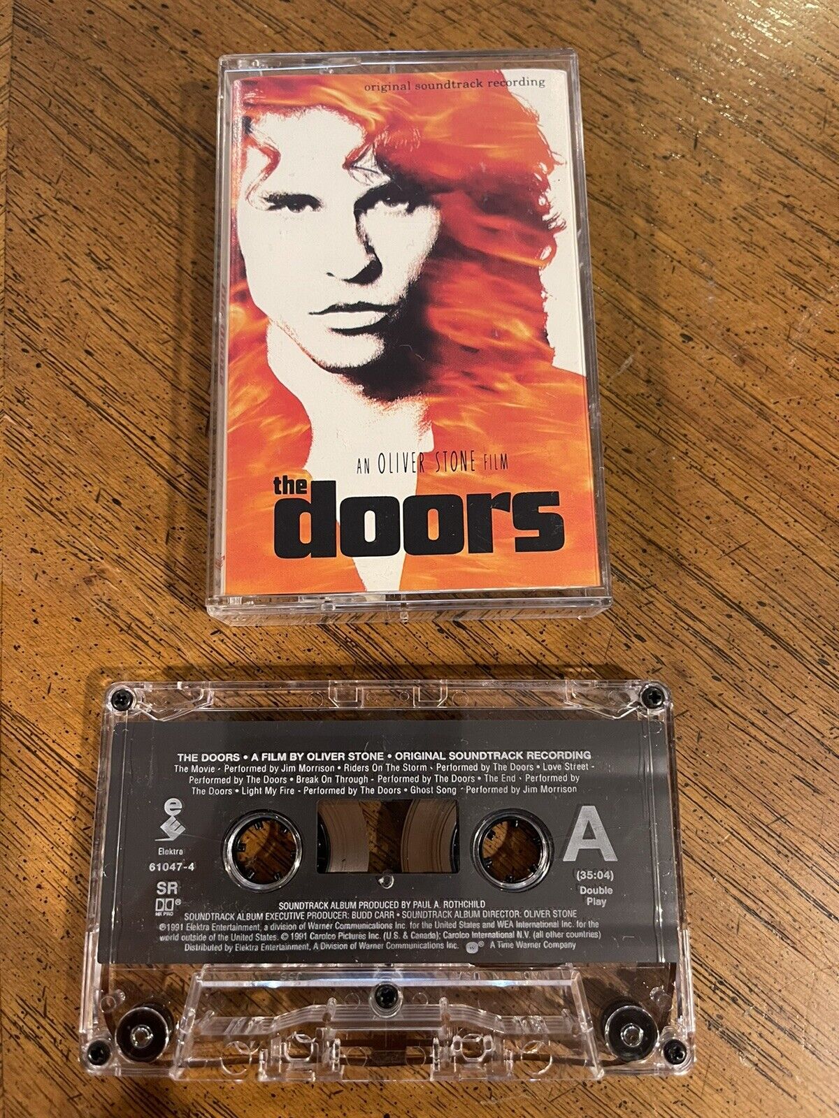 THE DOORS Original Soundtrack Recording Cassette 1991 Elektra 9 61047-4