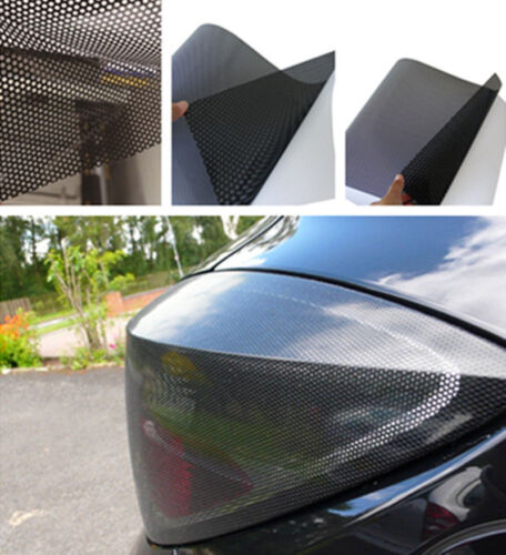 One-Way Perforated Black Vinyl Privacy Window Film Adhesive Glass Wrap Roll  | eBay
