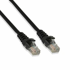 CAT6 24 Gauge Black 75 ft 550Mhz UTP Patch Ethernet Network Cable Wire RJ45 LAN