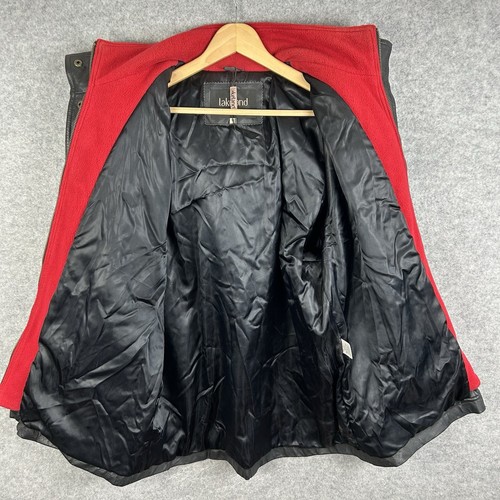 Lakeland Leather Jacket Womens UK 16 XL Black Full Zip Hooded Coat Parka - Picture 15 of 18