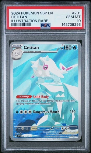 2024 POKEMON SSP EN-SURGING SPARKS ILLUSTRATION RARE #201 CETITAN PSA 10