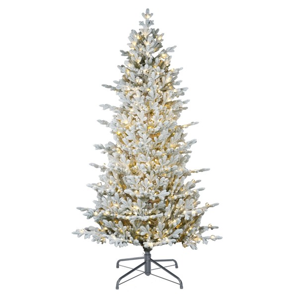 artplants Deko Tannenbaum Luzern Speed Deluxe, Beschneit, Leds, 230Cm, Ø135Cm-image