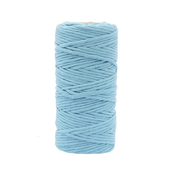 Makramee Garn 3Mm X 100M Aquablau 100% Baumwolle Diy Basteln Dekoration-image