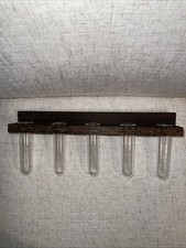 Wood Wall Hanging Bud Vase 5 Test Tube Vases Propagation Station
