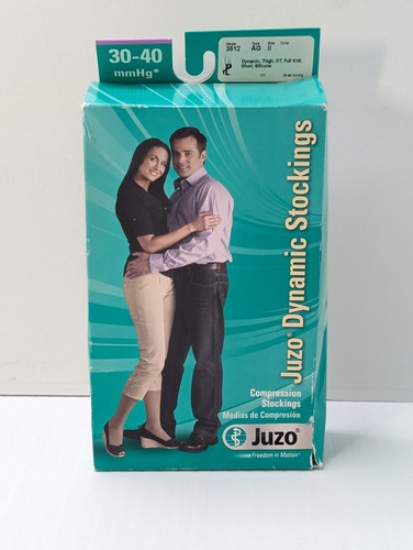 Juzo Dynamic Thigh High Open Toe Silicone Band 30 40mmhg Size Ii 