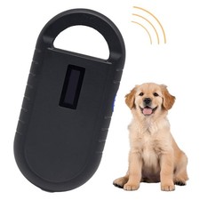 Pure Black Pet Microchip Scanner Rechargeable Animal ID FDXB EMID 134.2k