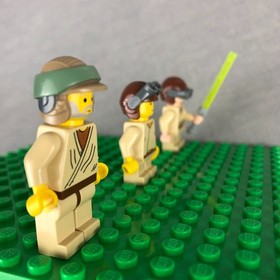 LEGO Star Wars Minifigure Lot Young Anakin Skywalker Old Obi-Wan Kenobi with acc