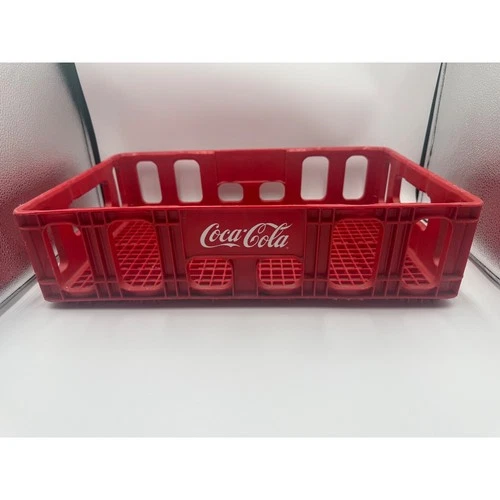 Vintage Coca-Cola Red Plastic Delivery Crate Huskylite  Stackable
