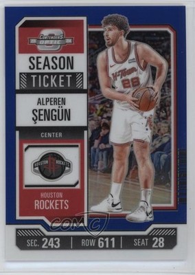 2023 Panini Contenders Optic Season Ticket Blue Prizm 66/99 Alperen Sengun 0u3v