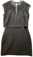 Express Womens Mesh Goth Vamp Mini Dress Stretch Size 6 Black