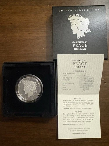 2023-S Proof Silver Peace Dollar (Box & COA)