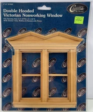 Classics by Handley #71046 Double Hooded Victorian Nonworking Window 1" Scale
