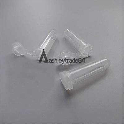 100pcs Micro   Vial Clear Plastic Vials Container Snap 2ml New #W8