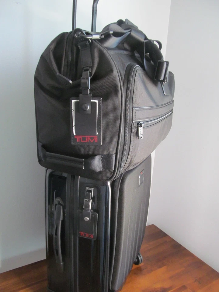 TUMI V4 Executive International Black Medium Trip Carry On & Framed Duffle, NWT - Image 2 of 4