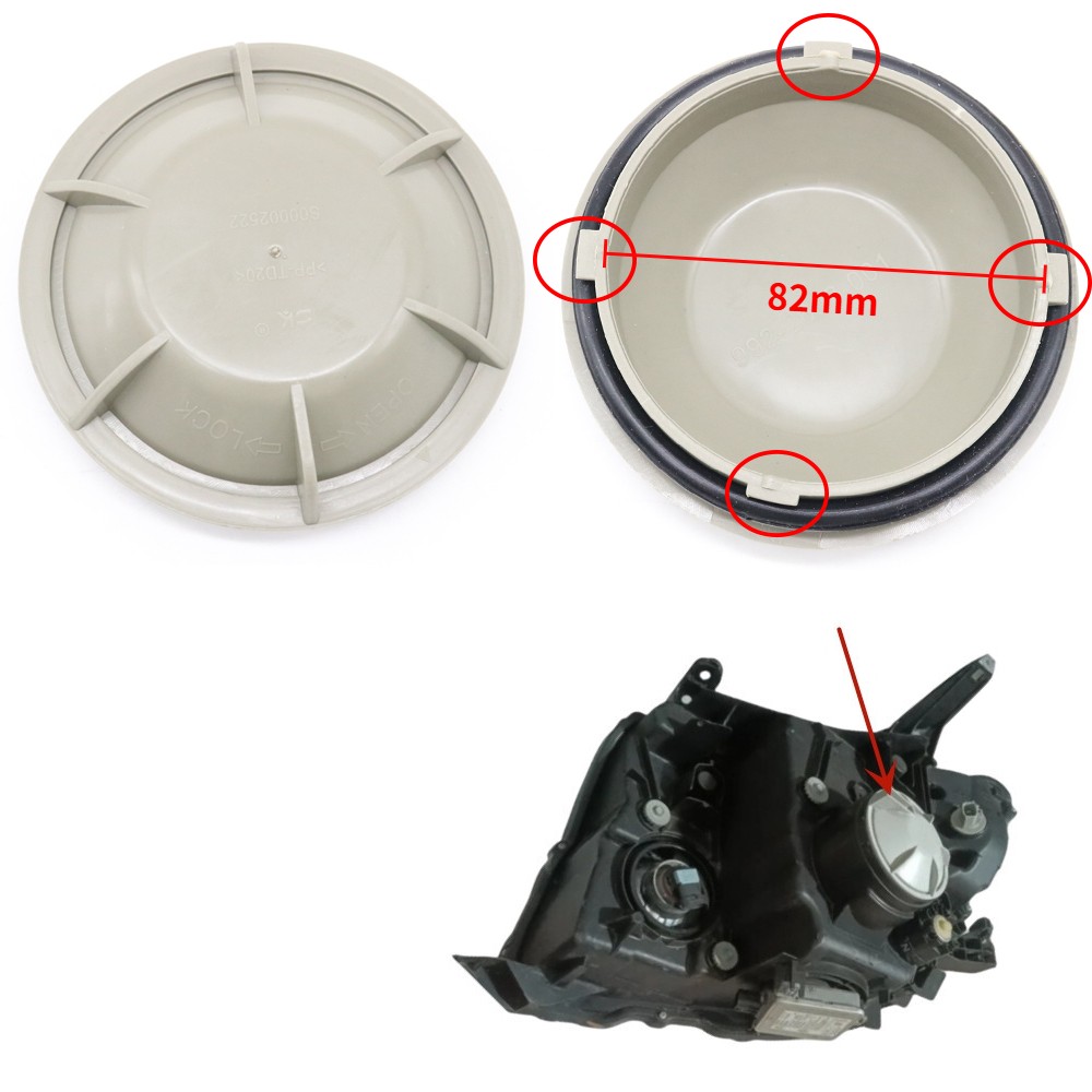 Headlight Lamp Bulb Socket Dust Seal Cover Cap For Mitsubishi
