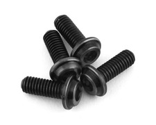 JConcepts 3x8mm "Top Hat" Titanium Screws Black 4 JCO5038-2