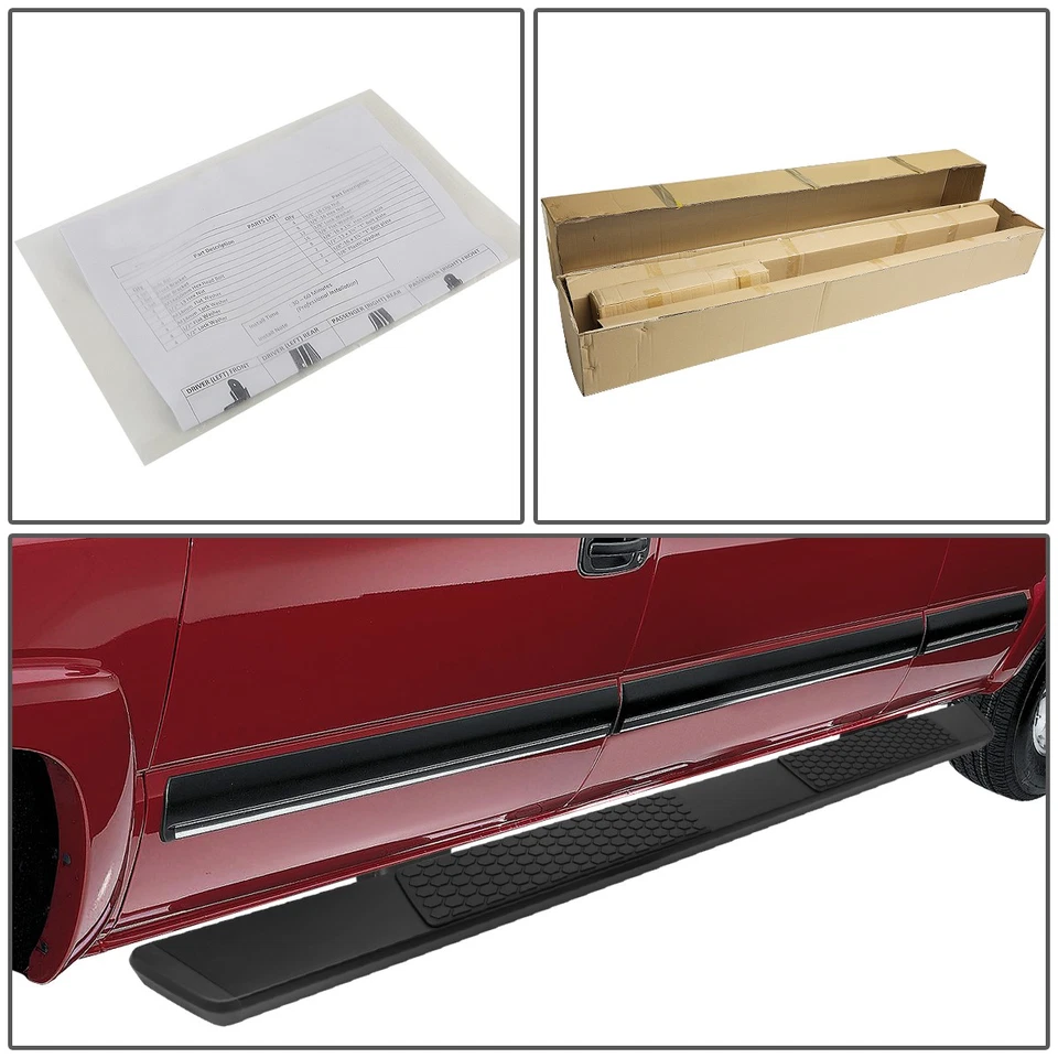 Barra de estribo plana recubierta de panal de 5,5" para Ford F150 doble cabina 04-14 Foto 3 de 4