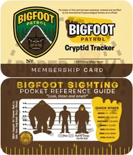BIGFOOT PATROL MEMBERSHIP CARD - REPRINT