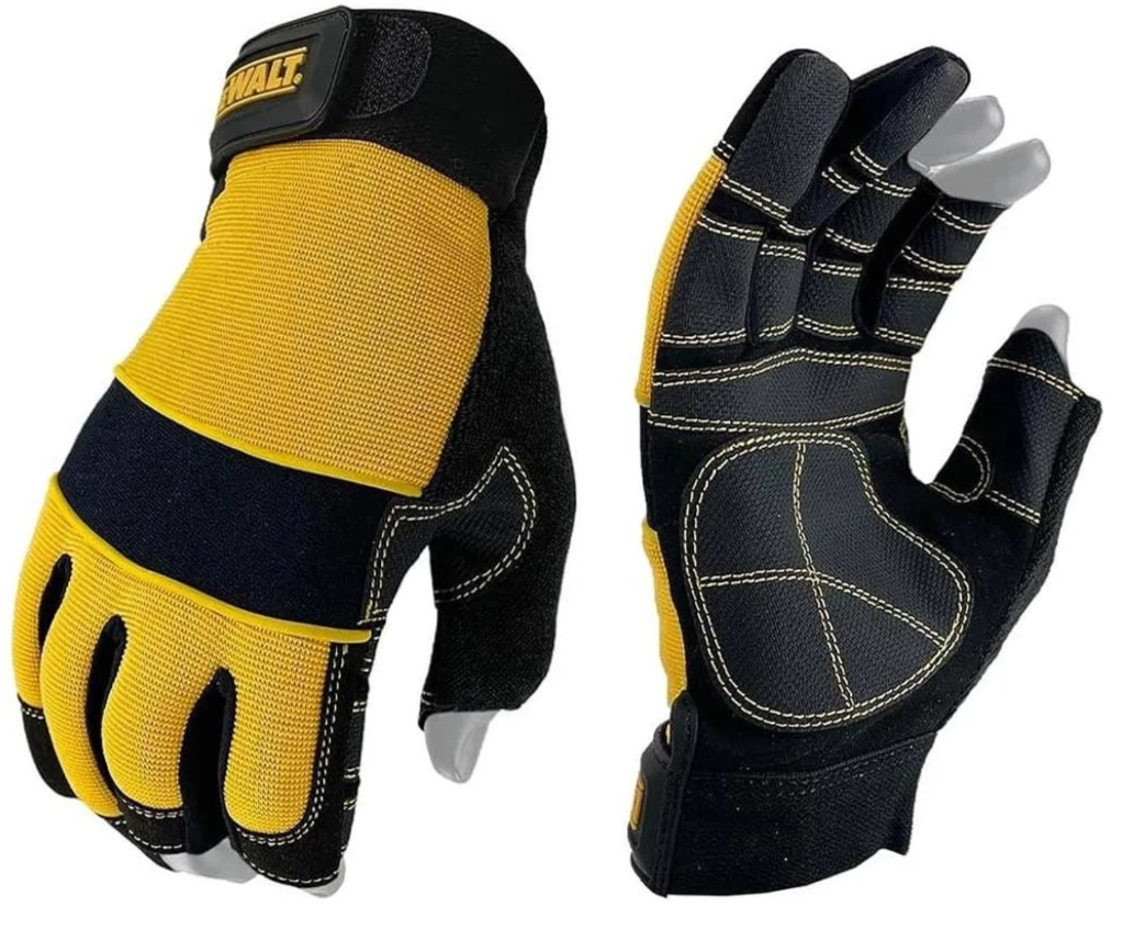 DeWalt 3 Finger Performance Work Gloves DPG24L EU - Large - BNWT VAT inc Yellow