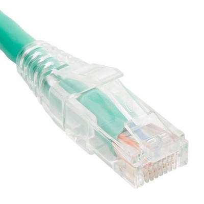 ICC PATCH CORD CAT6 CLEAR BOOT 1' GREEN ICPCST01GN UPC 633758094108