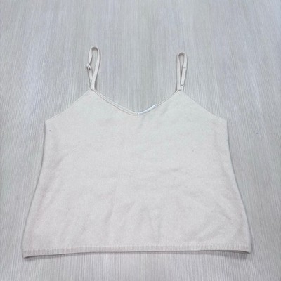 The Cashmere Project Knit Cami Tank XL Cream Cashmere