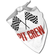 Checkered Flags Race Car Pattern Dog Bandana Triangle Neckerchief Bib Scarf Pet