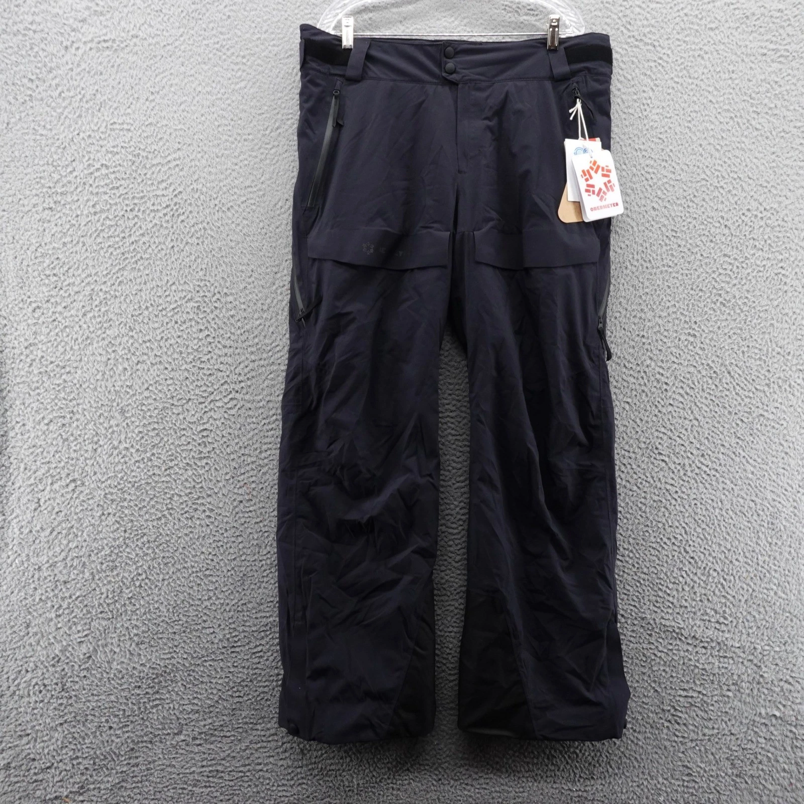 Obermeyer Mens Oberreute Snow Pants Black Large Waterproof RECCO NEW $349