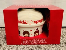 Monchhichi Ceramic Noodle Bowl with Lid and Spoon Set
