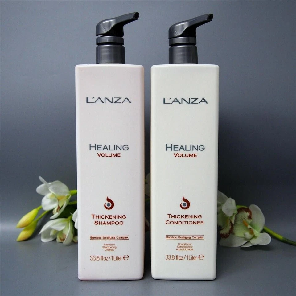  LANZA Healing Volume 增稠洗发水和护发素 33.8 盎司/ 1000 毫升 — 第 2/3 张图片