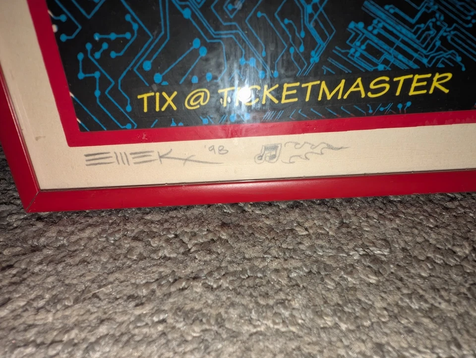 Emek - 1998 - The Prodigy Concert Poster State Theatre, Detroit, MI  **FRAMED** - Image 2 of 4