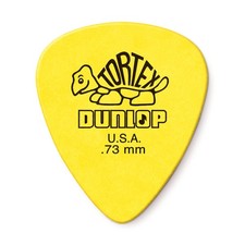 Dunlop Tortex Standard .73mm Yellow Guitar Pick, 12 Pack 0.73mm,