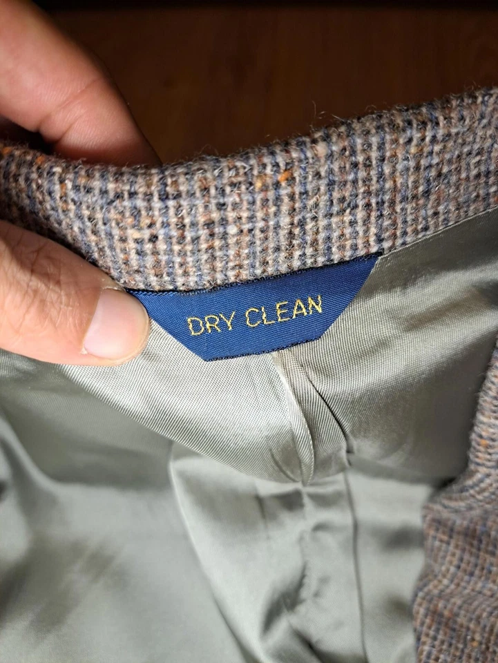 VINTAGE TWEED Pendleton Sport Coat Mens 44L Gray Virgin Wool - Image 3 of 4