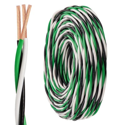 MOOKEERF THHN Wire 12 Gauge 3 Conductor (Black/White/Green) 25FT - OFC Stranded