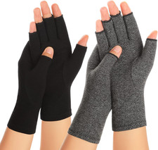 2 Pairs Arthritis Compression Gloves for Women Men, Carpal Tunnel Pain Relief, F