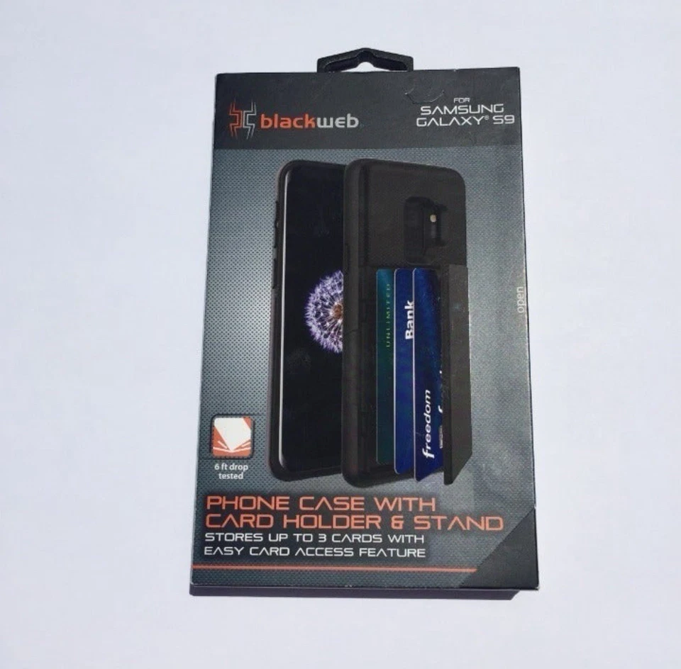 Funda de teléfono para Samsung Galaxy S9 con tarjetero y soporte Blackweb Foto 3 de 4