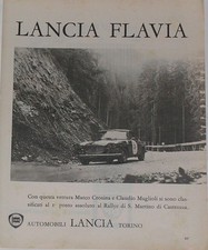 Advert Pubblicità 1965 LANCIA FLAVIA COUPE' 1.8 / RALLYE S.MARTINO DI CASTROZZA