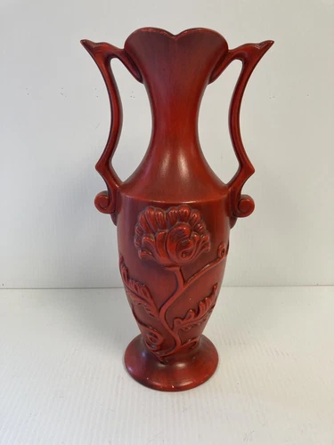 Handmade Royal Haeger Red Painted Vase D4-11
