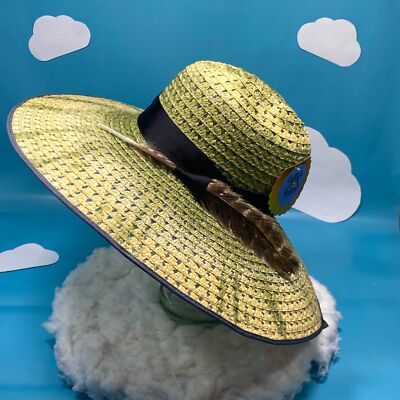 Plasma Beamz Tan Green Gray Tie-Dyed Upcycled Hat