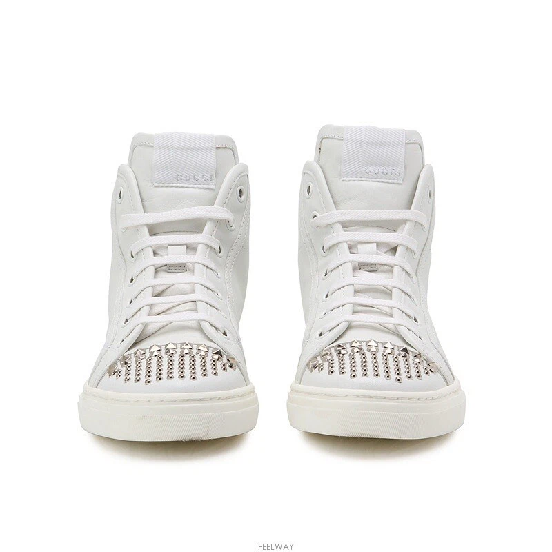 Baskets montantes Gucci 36,5 G Nappa/Morea superbe blanc #370875 BBD00 9014