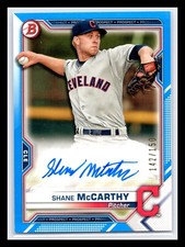 2021 Bowman Draft #PAPR-SM Shane McCarthy #/150 Paper Blue Auto Guardians