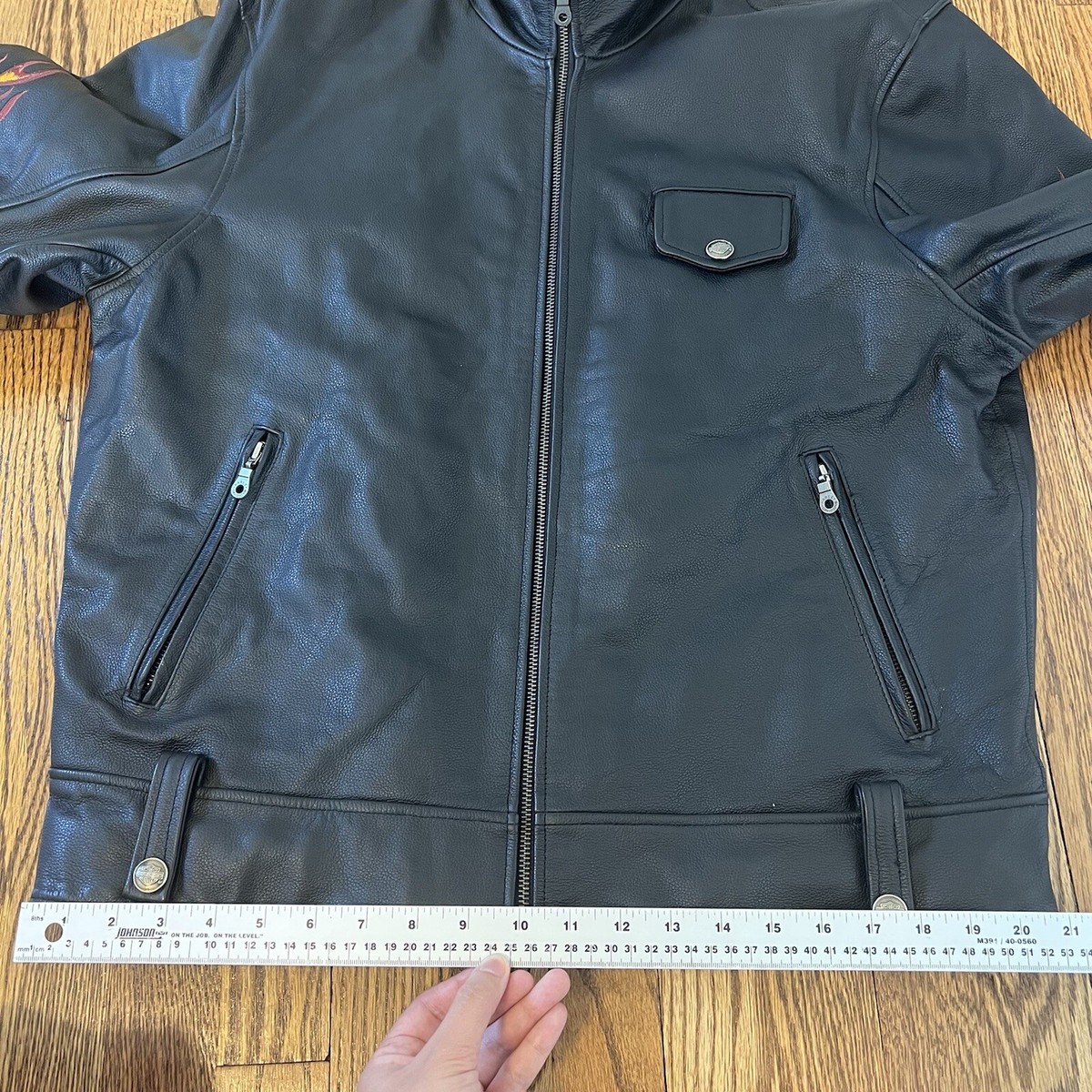 Harley-Davidson Mens “Ride Free” Genuine Leather Motorcycle Jacket