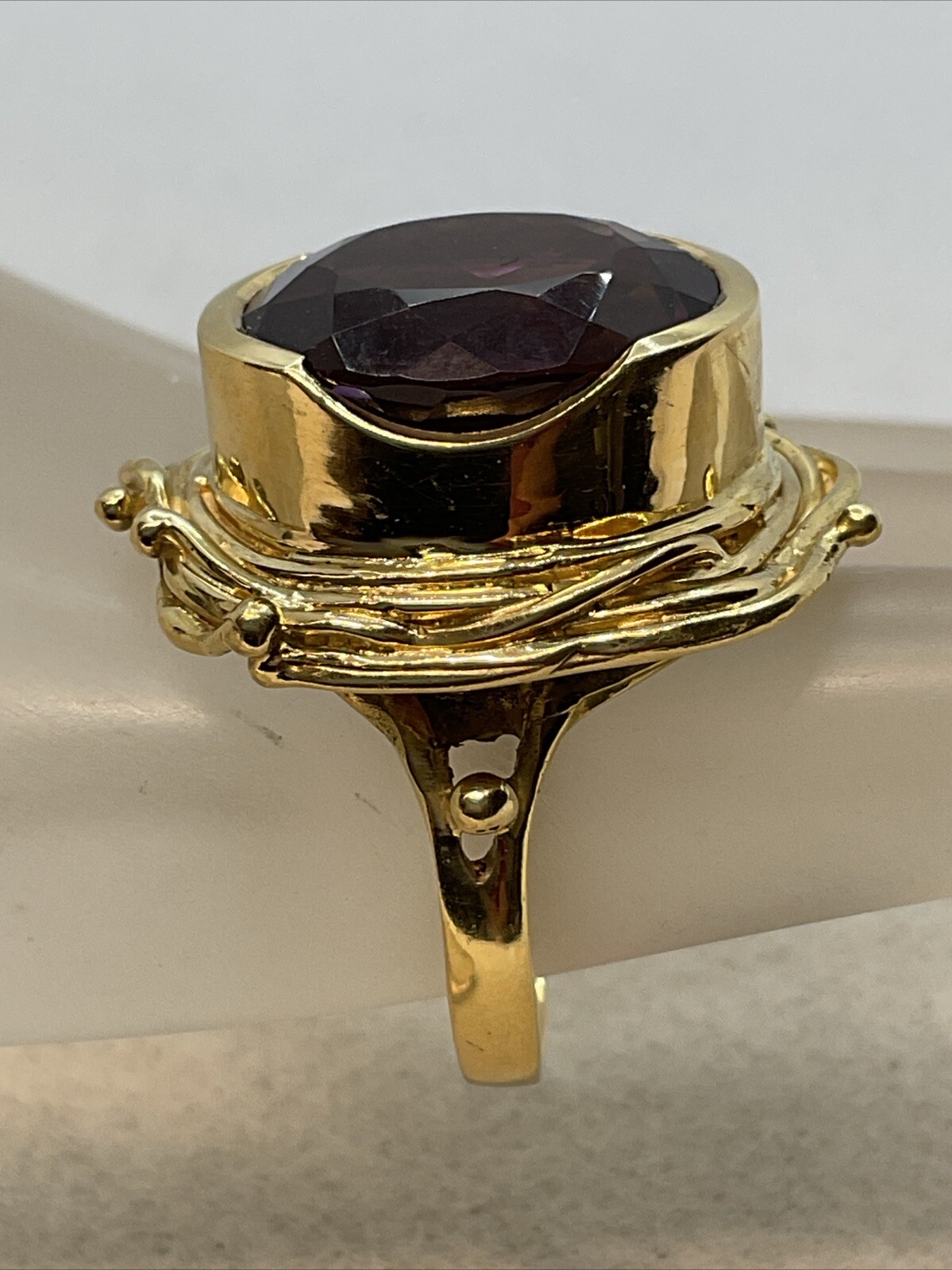 IMPRESSIVE MASSIVE Solid 18K (750) Yellow Gold Am… - image 16